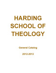 Harding School of Theology
2012-2013 Academic Catalog