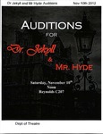 Dr. Jekyll and Mr. Hyde (2013 auditions flyer)