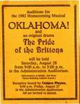 Oklahoma and The Pride of the Brittons (1982 auditions poster)
