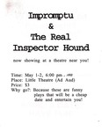 Impromptu and The Real Inspector Hound (flyers)